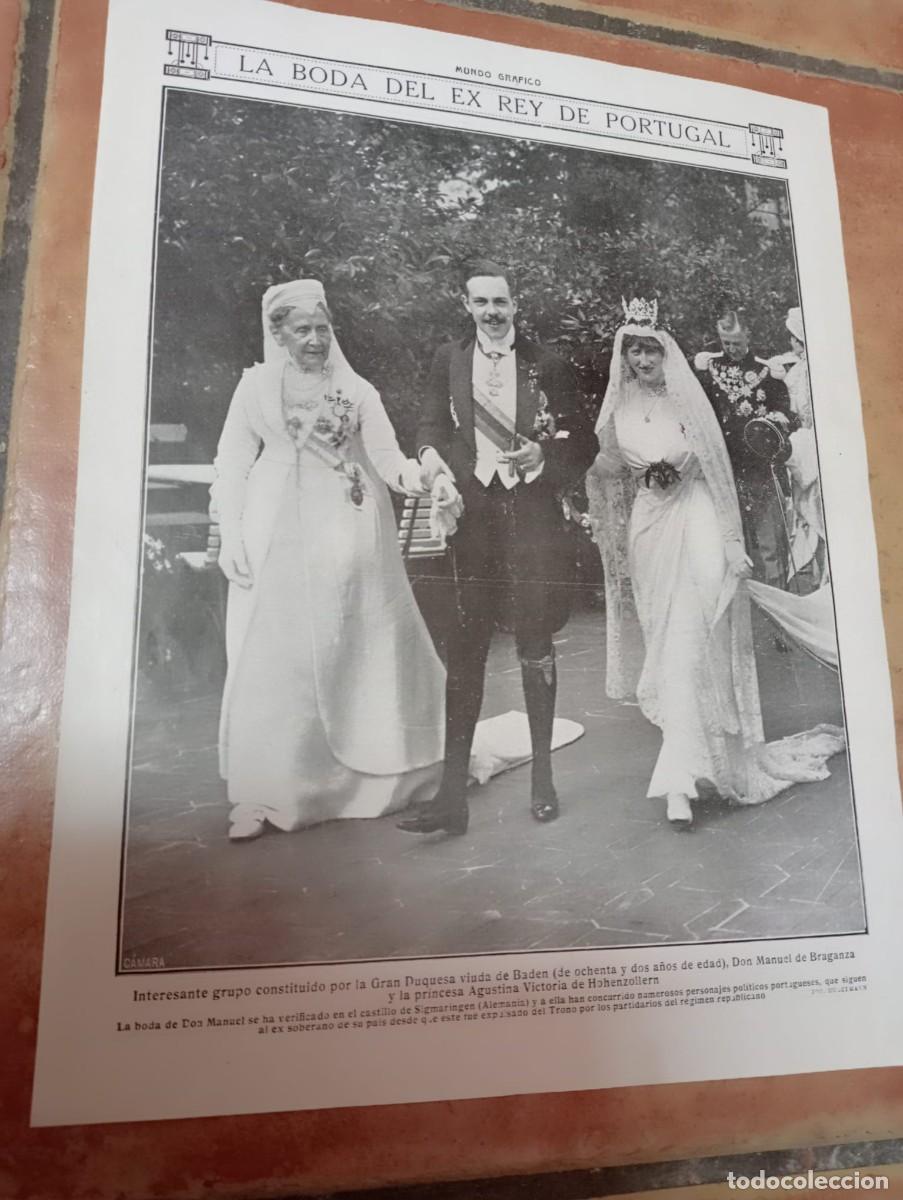 Otros Art&iacute;culos de Coleccionismo en Papel: LA BODA DEL EX REY DE PORTUGAL - MUNDO GR&Aacute;FICO 17 SEPTIEMBRE 1913