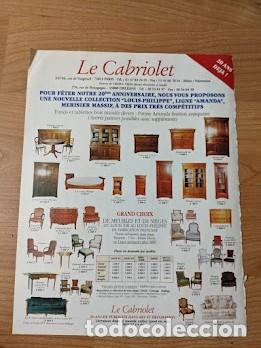 Collectionnisme Papier divers: ANUNCIO LE CABRIOLET
