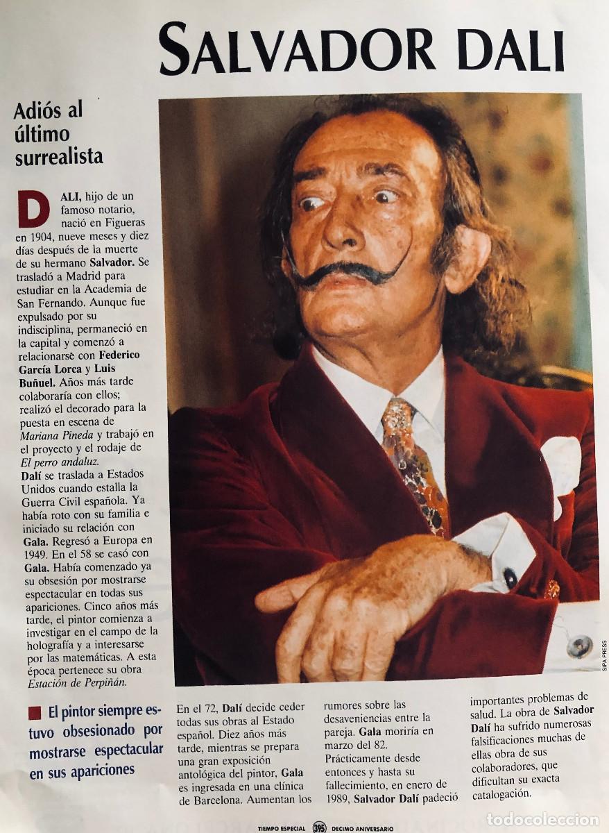 Otros Art&iacute;culos de Coleccionismo en Papel: Art&iacute;culo de sobre el artista Salvador Dal&iacute;. Una hoja de revista de 1992. Buen estado.
