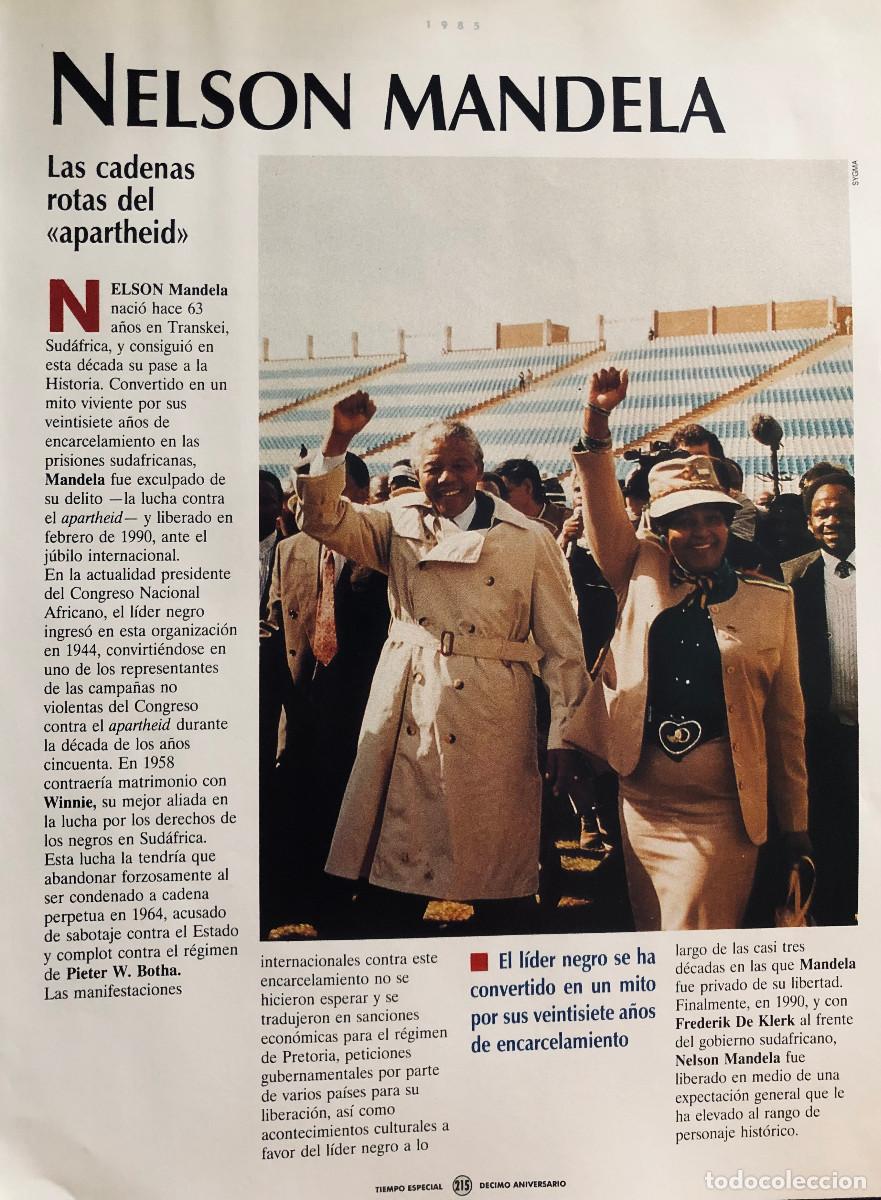 Otros Art&iacute;culos de Coleccionismo en Papel: Art&iacute;culo de sobre el pol&iacute;tico sudafricano Nelson Mandela. Una hoja de revista de 1992. Buen estado.