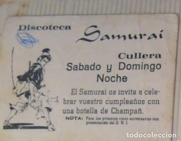 Paper Collecting Others: FLAYER DISCOTECA SAMURAI CULLERA VALENCIA A&Ntilde;OS 80