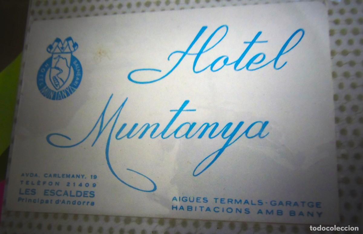 Paper Collecting Others: TARJETA HOTEL MUNTANYA ANDORRA A&Ntilde;OS 80