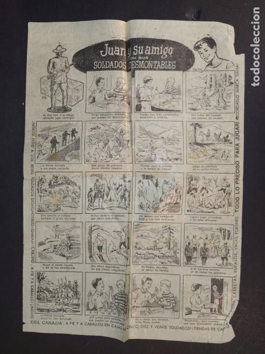 Outros artigos de papel: JUAN Y SU AMIGO CON SUS SOLDADOS DESMONTABLES-AUCA ANTIGUA PUBLICIDAD-VER FOTOS-(K-10.419)