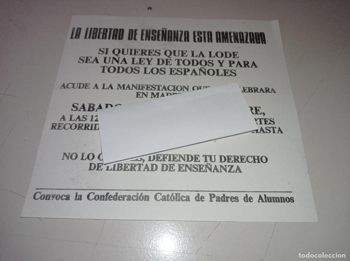 Altri oggetti di carta: FLYER CONCENTRACI&Oacute;N LODE, CONVOCADA POR CONCAPA LIBERTAD ENSE&Ntilde;ANZA REF. UR MES 5