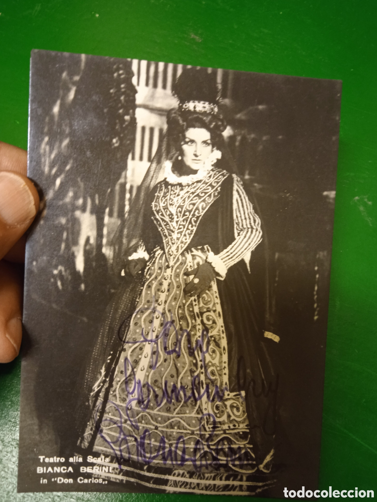 Otros Art&iacute;culos de Coleccionismo en Papel: All&aacute; Scala de Mil&aacute;n artista cantante &Oacute;pera Blanca Berini autografa