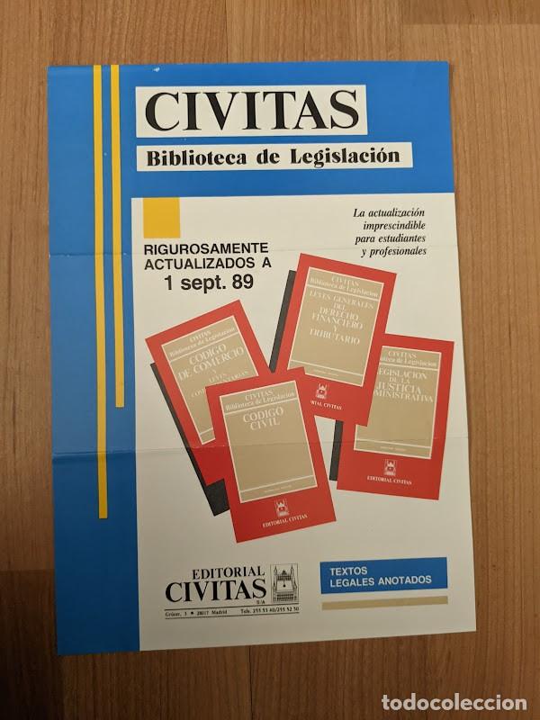 Sammelleidenschaft Andere Papierartikel: FOLLETO BIBLIOTECA DE LEGISLACI&Oacute;N CIVITAS 1989