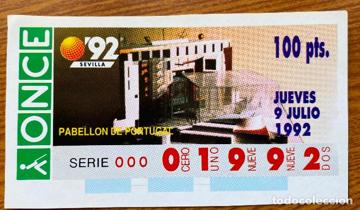 Otros art&iacute;culos de coleccionismo en papel: Cup&oacute;n Replica Once Expo 92. Pabell&oacute;n de Portugal. Sevilla 1992