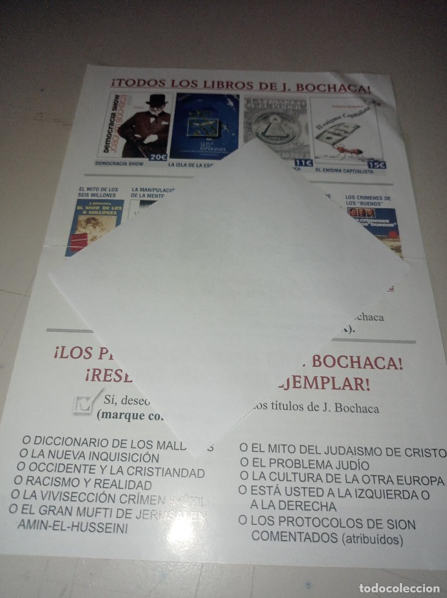 Otros art&iacute;culos de coleccionismo en papel: FLYER TAMA&Ntilde;O CUARTILLA LIBRER&Iacute;A EUROPA LIBROS JOAQU&Iacute;M BOCHACA REF. UR MES 4