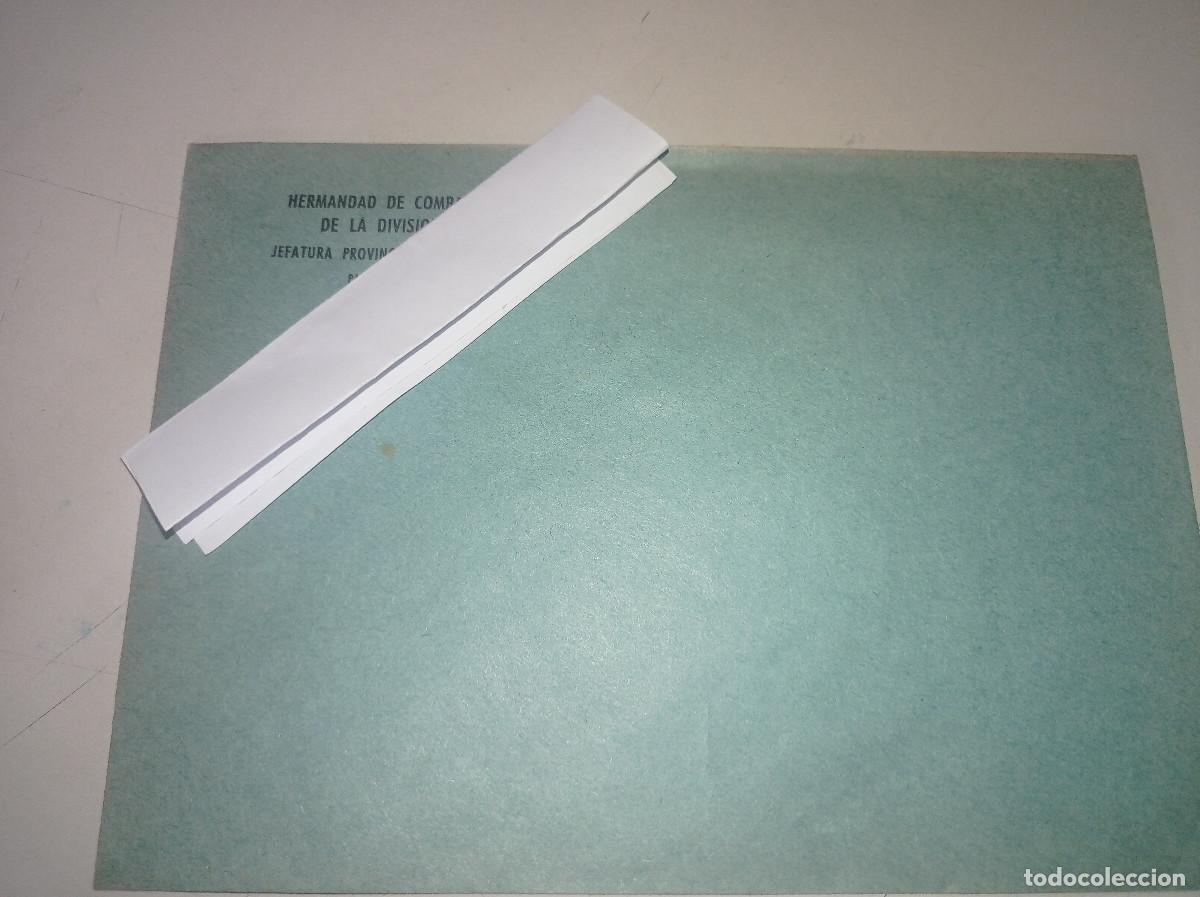 Otros Art&iacute;culos de Coleccionismo en Papel: SOBRE HERMANDAD COMBATIENTES DIVISI&Oacute;N AZUL (JEF. PROV. DEL MOVIMIENTO) MALLORCA REF. UR MES 4