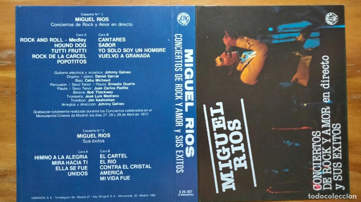Otros Art&iacute;culos de Coleccionismo en Papel: CUBIERTA DE UN DOBLE CASSETTE DE MIGUEL RIOS - 1982