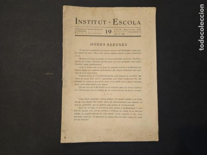 Collectionnisme Papier divers: BARCELONA-INSTITUT ESCOLA-ANY 1935-IMP CLARASO-VER FOTOS-(K-10.545)