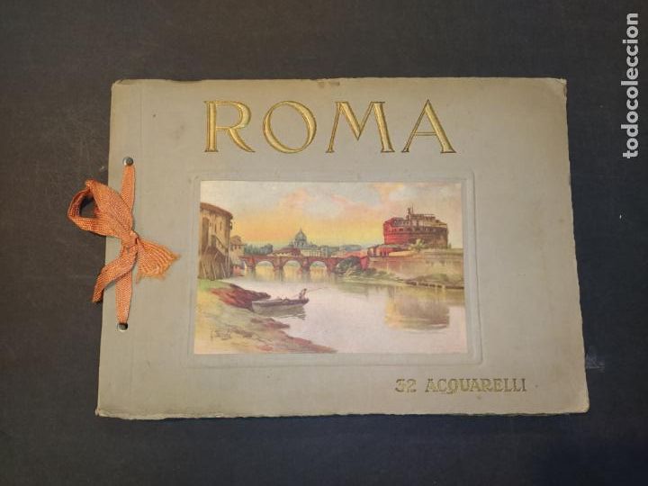 Otros Art&iacute;culos de Coleccionismo en Papel: ITALIA-ROMA-ALBUM CON 32 VISTAS PINTADAS-VER FOTOS-(K-10.548)