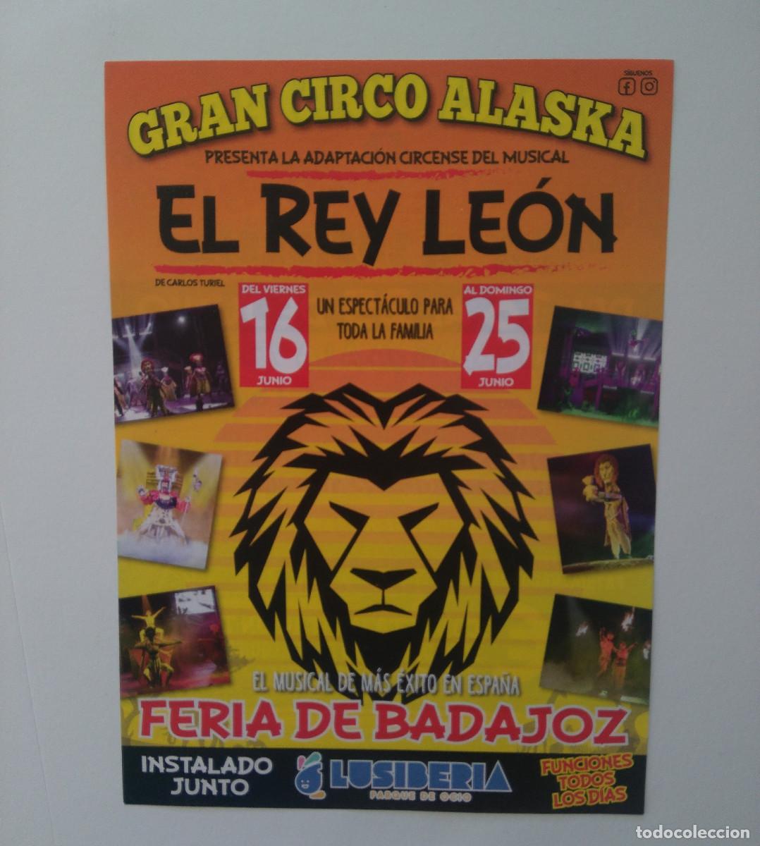 Otros Art&iacute;culos de Coleccionismo en Papel: circo alaska espectaculo rey leon flyer badajoz publicidad publicitario hoja