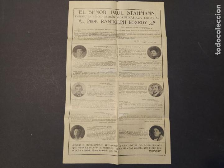 Otros Art&iacute;culos de Coleccionismo en Papel: PROFESOR RANDOLPH ROXROY-PUBLICIDAD ANTIGUA-ASTROLOGIA-LECTURA CARTAS-VER FOTOS-(K-10.568)