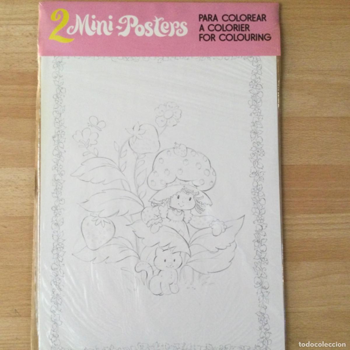 Otros art&iacute;culos de coleccionismo en papel: Mini posters para colorear (2 posters) 31x43 cms. Busquets. A&ntilde;os 80 NUEVOS