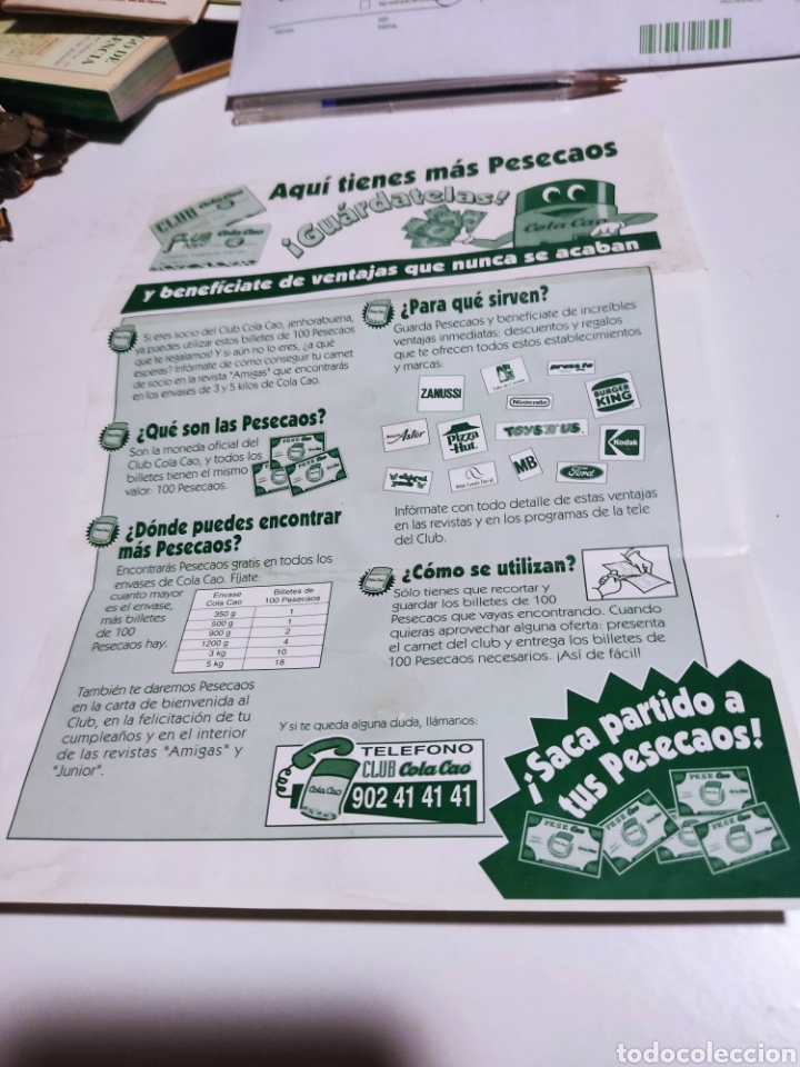Otros Art&iacute;culos de Coleccionismo en Papel: Club Cola Cao ,pesecaos 18 billetes de 100 pesecaos