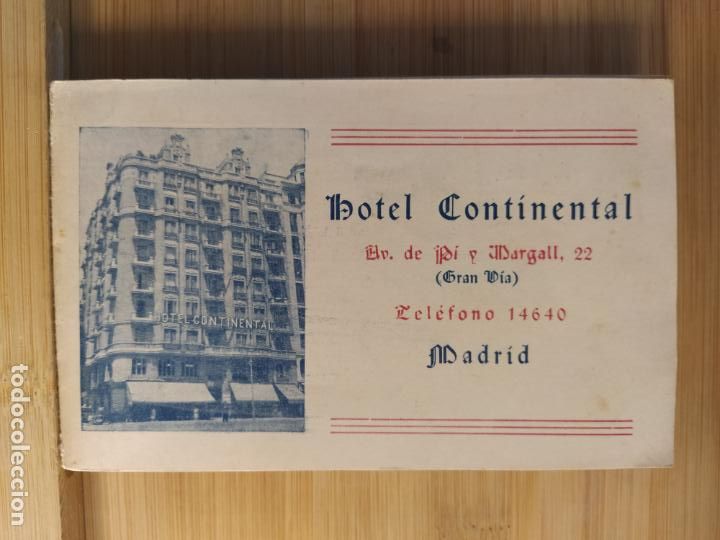 Otros Art&iacute;culos de Coleccionismo en Papel: MADRID-HOTEL CONTINENTAL-FELICITACION ANTIGUA-VER FOTOS-(104.530)