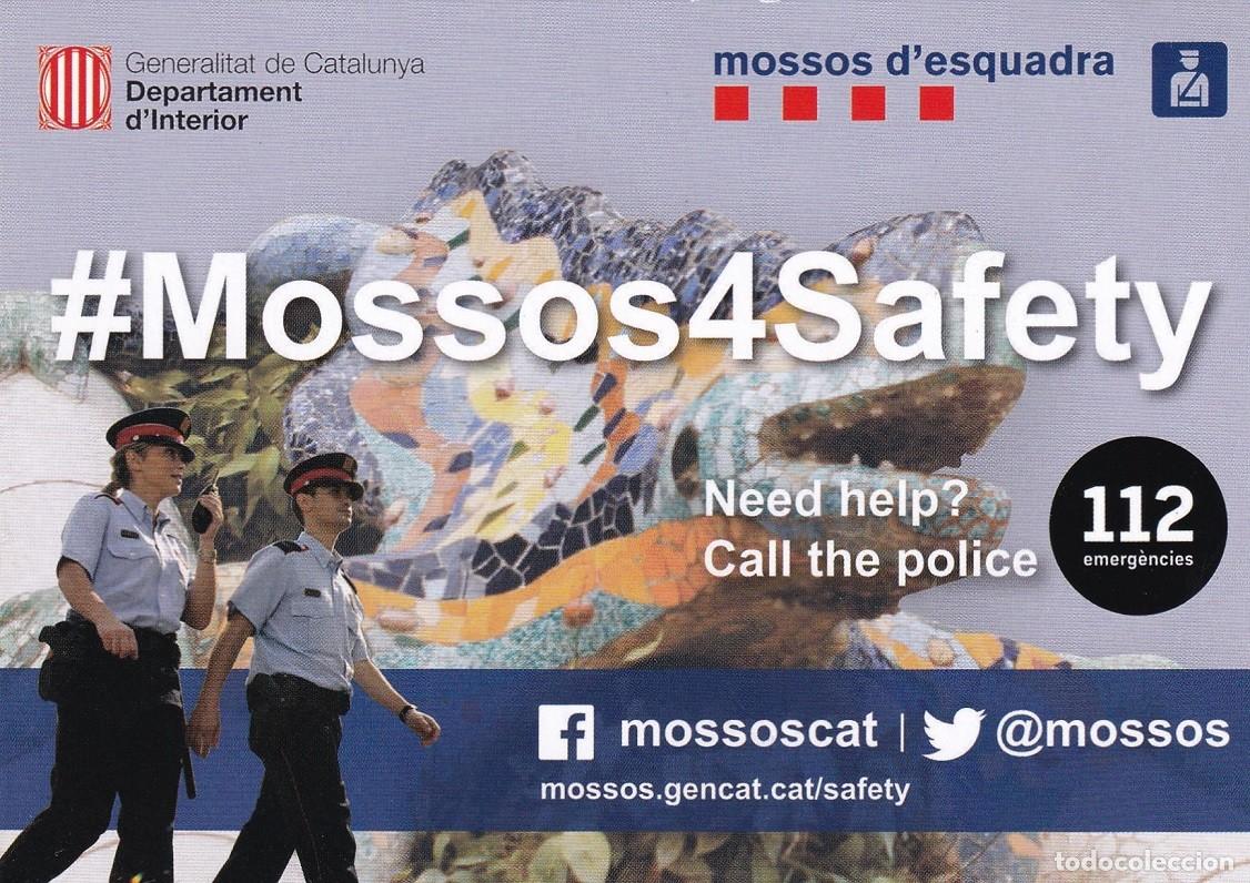 Otros Art&iacute;culos de Coleccionismo en Papel: Hojita publicitaria de los Mossos d' Esquadra - Need help? Call the police &middot; Generalitat de Catalu..
