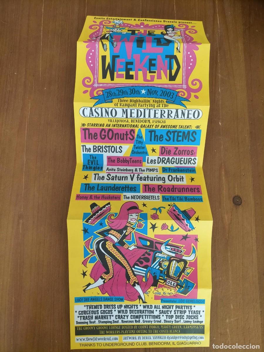 Paper Collecting Others: POSTER CARTEL PROGRAMACION WILD WEEKEND 2003 BENIDORM CASINO CONFECCIONES DRACULA 14.5X42 CMS.
