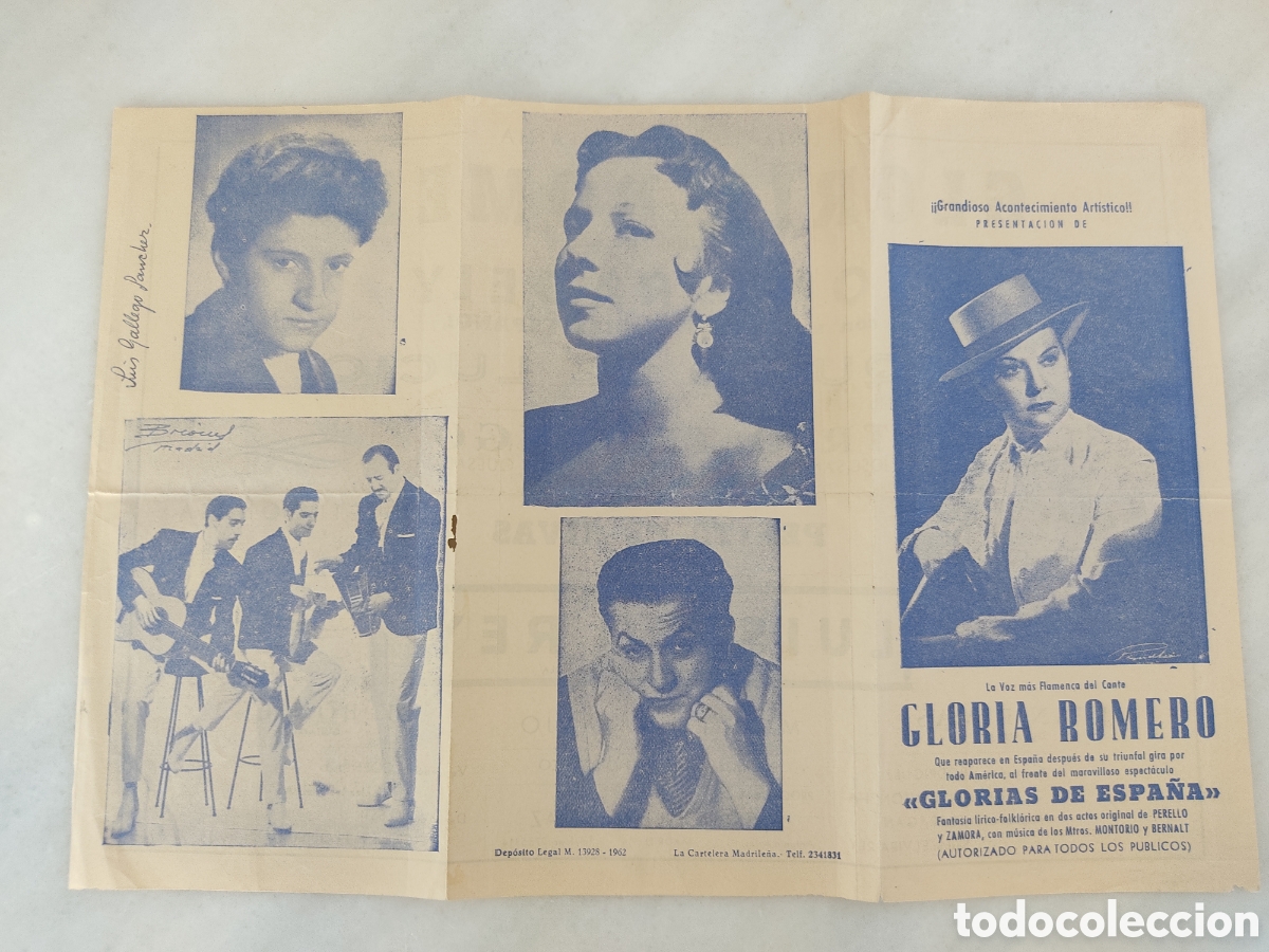 Otros art&iacute;culos de coleccionismo en papel: programa de teatro Gloria Romero Luisito Ruiz