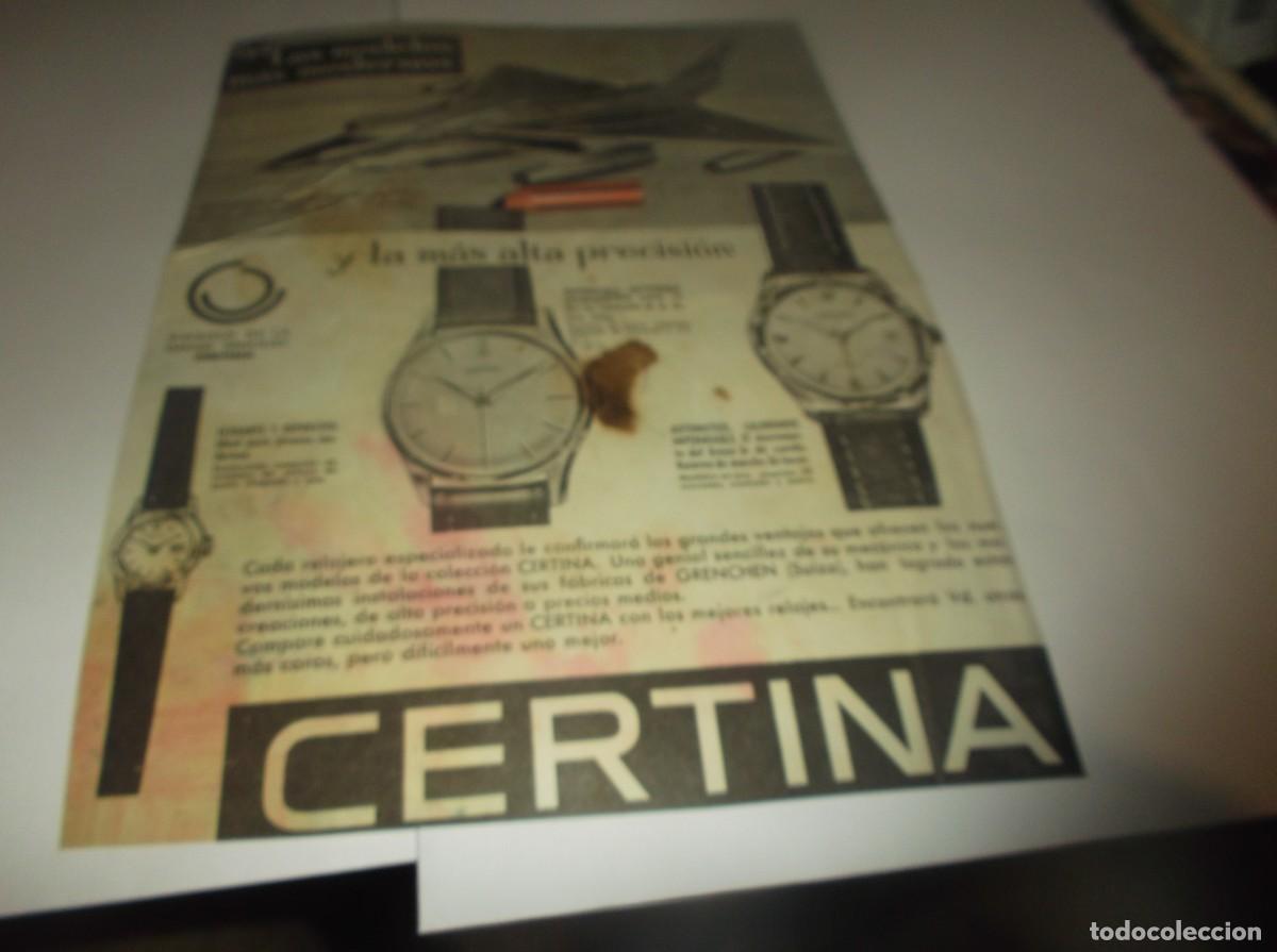Otros Art&iacute;culos de Coleccionismo en Papel: RECORTE PUBLI.A&Ntilde;O 1959.- RELOJ CERTINA - ALTA PRECISI&Oacute;N (REACTOR SUPERDS&Oacute;NICO U.S. AIR FORCE