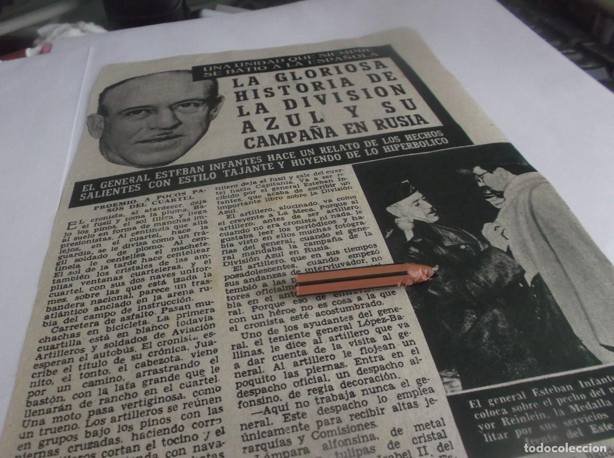 Otros Art&iacute;culos de Coleccionismo en Papel: RECORTE A&Ntilde;O 1956.-LA GLORIOSA HISTORIA DE LA DIVISI&Oacute;N AZUL Y SU CAMPA&Ntilde;A EN RUSIA,MARINO GOMEZ-SANTOS