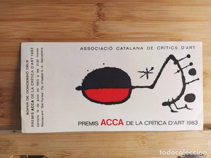 Otros Art&iacute;culos de Coleccionismo en Papel: MIRO-ASSOCIACIO CATALANA CRITICS D'ART 1983-VER FOTOS-(K-10.874)