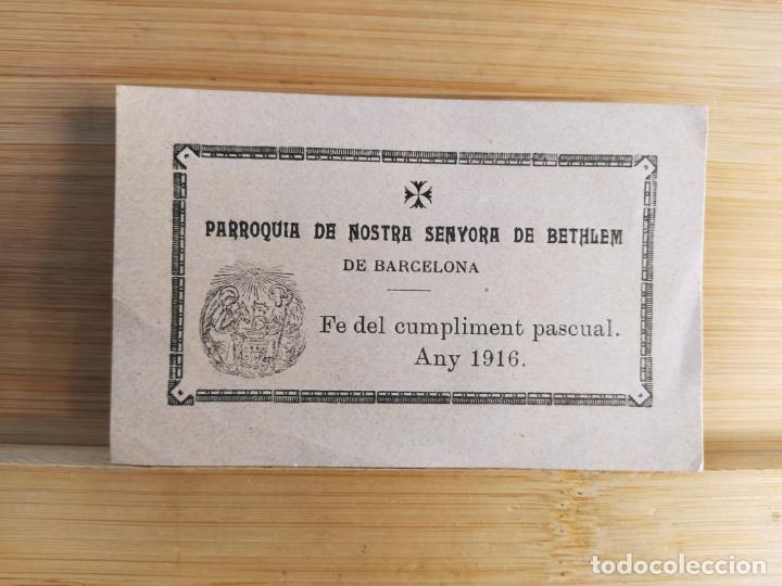 Otros Art&iacute;culos de Coleccionismo en Papel: PARROQUIA DE NOSTRA SENYORA DE BETHLEM DE BARCELONA-ANY 1916-VER FOTOS-(104.632)