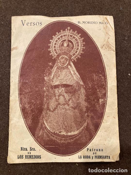 Otros Art&iacute;culos de Coleccionismo en Papel: Versos a nuestra se&ntilde;ora de Los Remedios patrona de La Roda de Albacete y Fuensanta a&ntilde;o 1939