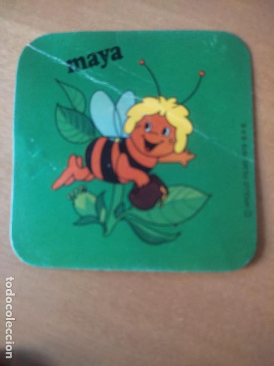 Otros Art&iacute;culos de Coleccionismo en Papel: MAYA ABEJA 1978 TARJETA POSAVASOS O SIMILAR B.R.B. PAPEL 7,8 CM ORIGINAL