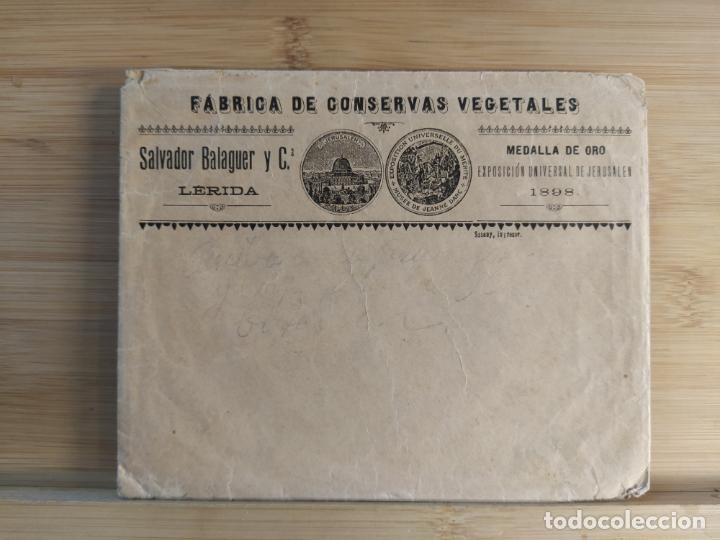 Otros Art&iacute;culos de Coleccionismo en Papel: LLEIDA-FABRICA DE CONSERVAS VEGETALES SALVADOR BALAGUER Y CIA-LERIDA-VER FOTOS-(K-10.936)