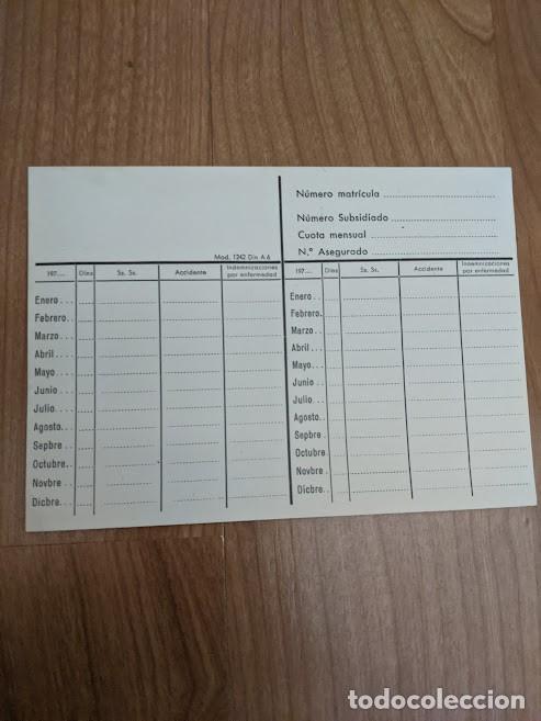 Outros artigos de papel: FICHA ASEGURADO A&Ntilde;OS 70