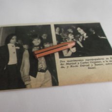Altri oggetti di carta: RECORTE AÑO 1969(MADRID)MARISOL Y CARLOS GOYANES,ROCÍO DÚRCAL Y JUNIOR,INAGURACIÓN BOUTIQUE ANTONIO