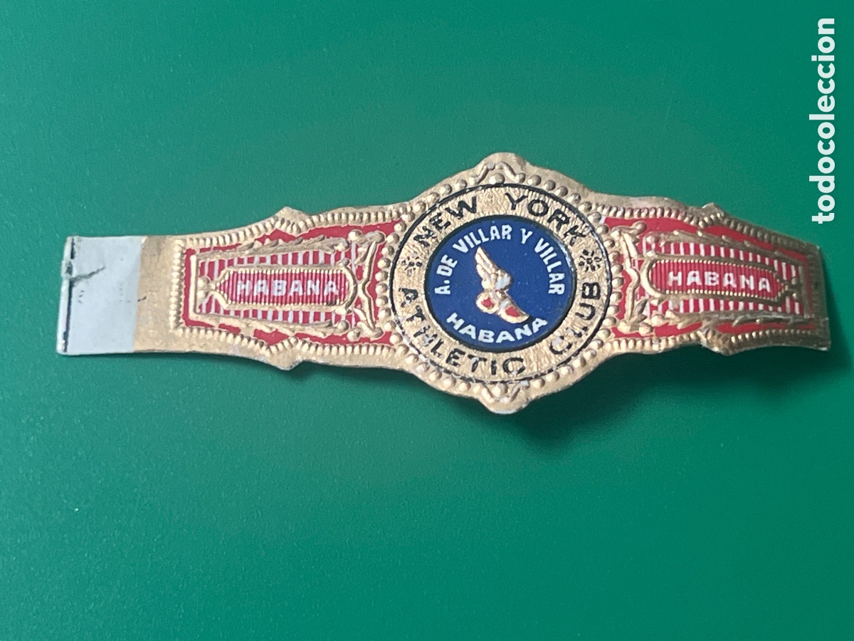 Sammelleidenschaft Andere Papierartikel: V2586. VITOLA HABANA NEW YORK ATHLETIC CLUB A DE VILLAR Y VILLAR BAUCHBINDEN SIGAREN BANDEN