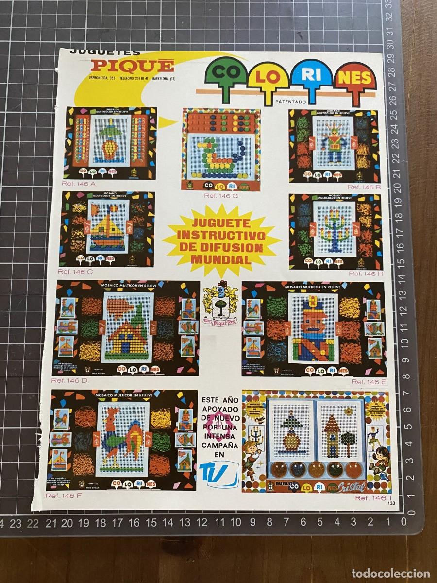 Collectionnisme Papier divers: PUBLICIDAD REVISTA JUGUETES A DOS CARAS COLORINES PIQUE , REPRODUCCION PISTOLAS AVC, COCINAS HERPAL