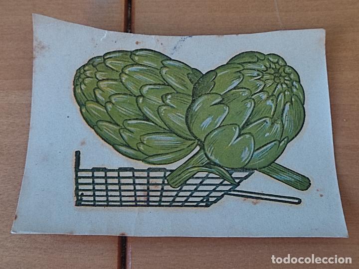 Otros Art&iacute;culos de Coleccionismo en Papel: CALCAMONIAS CALCOS PARA VAJILLAS A&Ntilde;OS 60 70 ALCAUCILES ALCACHOFAS 11 X 7,5 CM