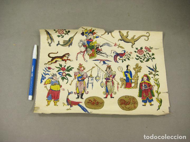 Otros Art&iacute;culos de Coleccionismo en Papel: ANTIGUA HOJA DE CALCOMANIAS CONMOTIVOS CHINOS PARA DECORACI&Oacute;N