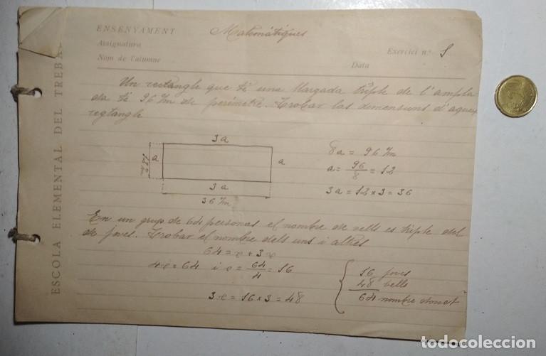 Otros art&iacute;culos de coleccionismo en papel: Libreta antigua matematicas
