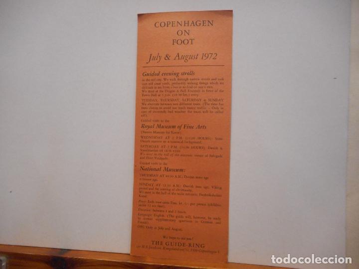 Collectionnisme Papier divers: COPENHAGEN ON FOOT. JULY & AUGUST 1972.