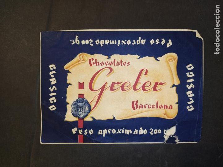 Outros artigos de papel: CHOCOLATES GREFER-BARCELONA-200 GR-ENVOLTORIO ANTIGUO ORIGINAL-VER FOTOS-(K-11.004)