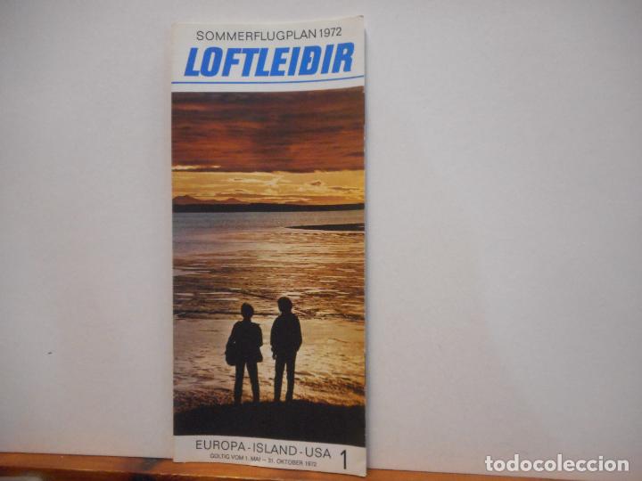 Collectionnisme Papier divers: SOMMERFLUGPLAN 1972. LOFTLEIDIR. OKTOBER 1972