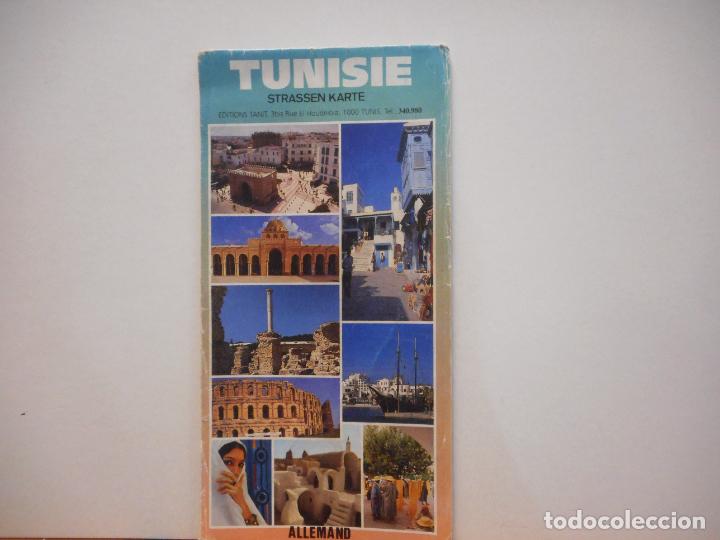 Outros artigos de papel: TUNISIE. STRASSENKARTE.