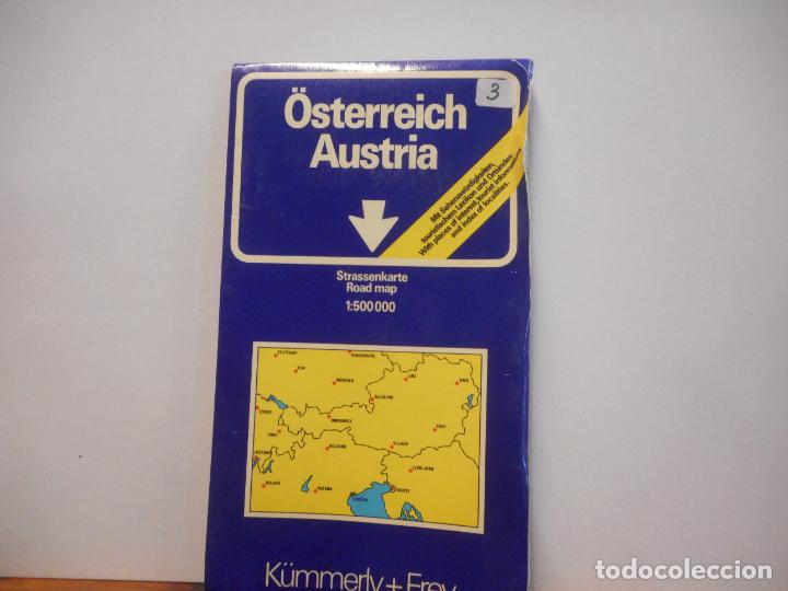 Outros artigos de papel: &Ouml;STERREICH AUSTRIA. STRASSENKARTE ROAD MAP 1:500.000. K&Uuml;MMERLY+FREY