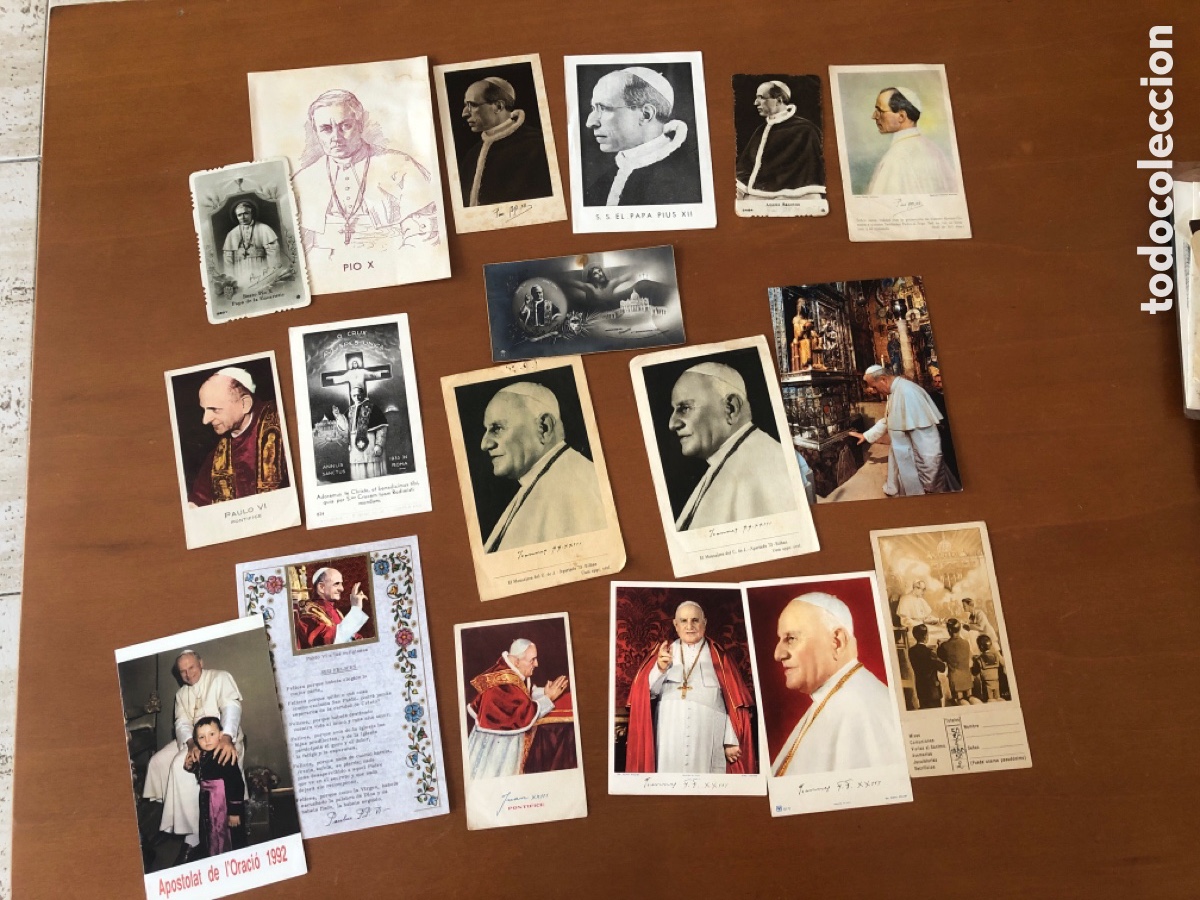 Otros Art&iacute;culos de Coleccionismo en Papel: LOTE 19 ESTAMPAS RECORDATORIO DIFERENTES PAPAS ( JUAN PABLO P&Iacute;O PAULO PIUS )