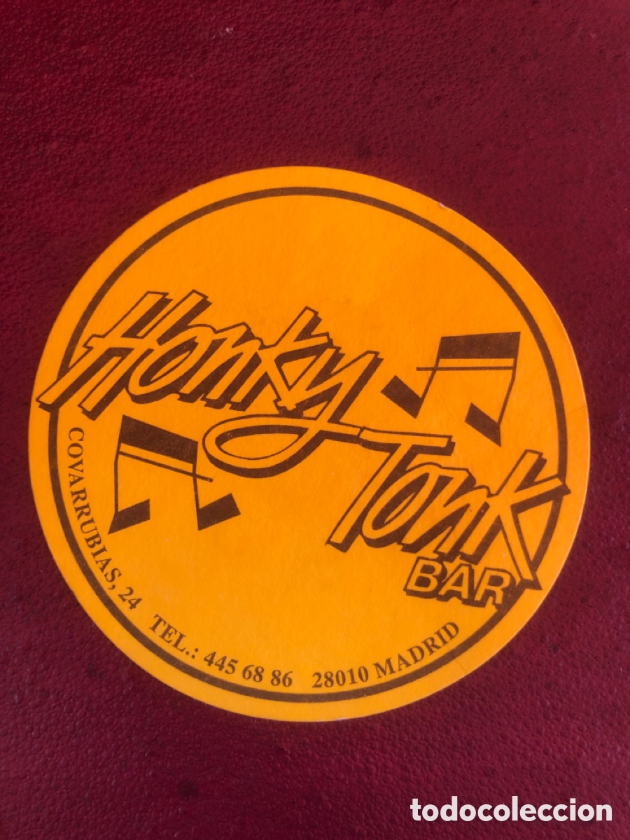 Otros art&iacute;culos de coleccionismo en papel: POSAVASOS PUBLICIDAD BAR MUSICAL HONKY TONK ( DISCOTECA) MADRID