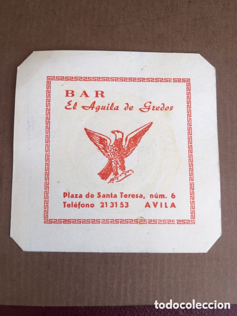 Otros Art&iacute;culos de Coleccionismo en Papel: POSAVASOS PUBLICIDAD BAR EL &Aacute;GUILA DE GREDOS ( &Aacute;VILA )