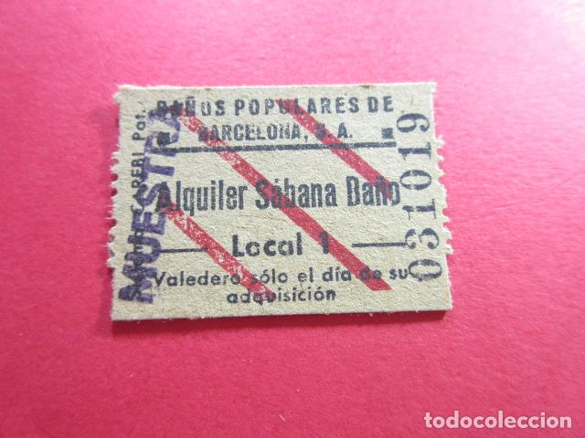 Otros art&iacute;culos de coleccionismo en papel: REF: CAREBI_01 COLECCION CAREBI - ENTRADA - BA&Ntilde;OS POPULARES DE BARCELONA - ALQUILER SABANA