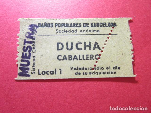 Otros art&iacute;culos de coleccionismo en papel: REF: CAREBI_01 COLECCION CAREBI - ENTRADA - BA&Ntilde;OS POPULARES DE BARCELONA - DUCHA CABALLERO