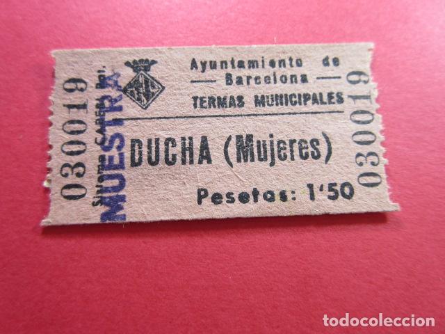 Otros art&iacute;culos de coleccionismo en papel: REF: CAREBI_01 COLECCION CAREBI - ENTRADA - TERMAS MUNICIPALES DE BARCELONA - DUCHA MUJERES