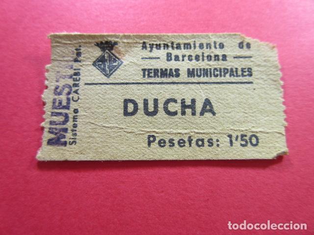 Otros art&iacute;culos de coleccionismo en papel: REF: CAREBI_01 COLECCION CAREBI - ENTRADA - TERMAS MUNICIPALES DE BARCELONA - DUCHA